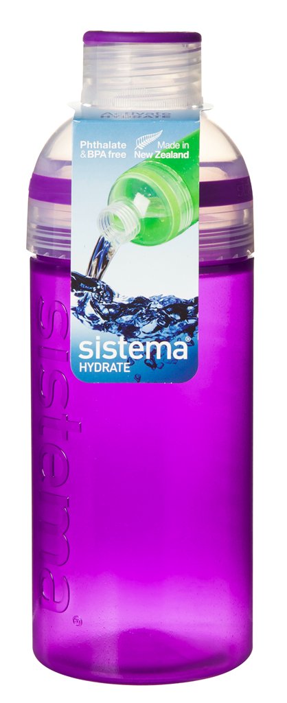 Sistema 830 Hydrate Trio Bottle Assorted Colours 580ml BigaMart