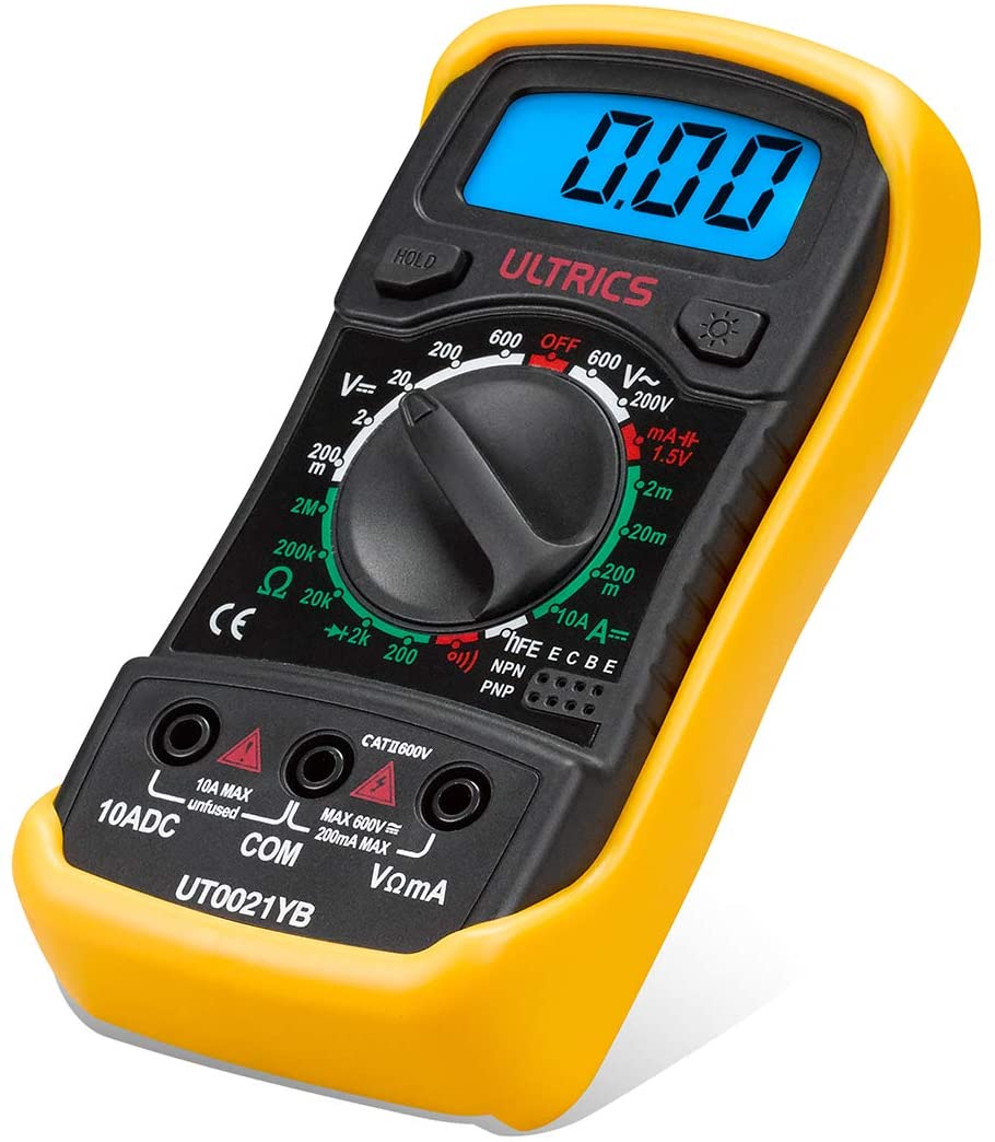 Ultrics Digital Multimeter Voltmeter Ammeter Ohmmeter Circuit Checker With Backlight Lcd Test