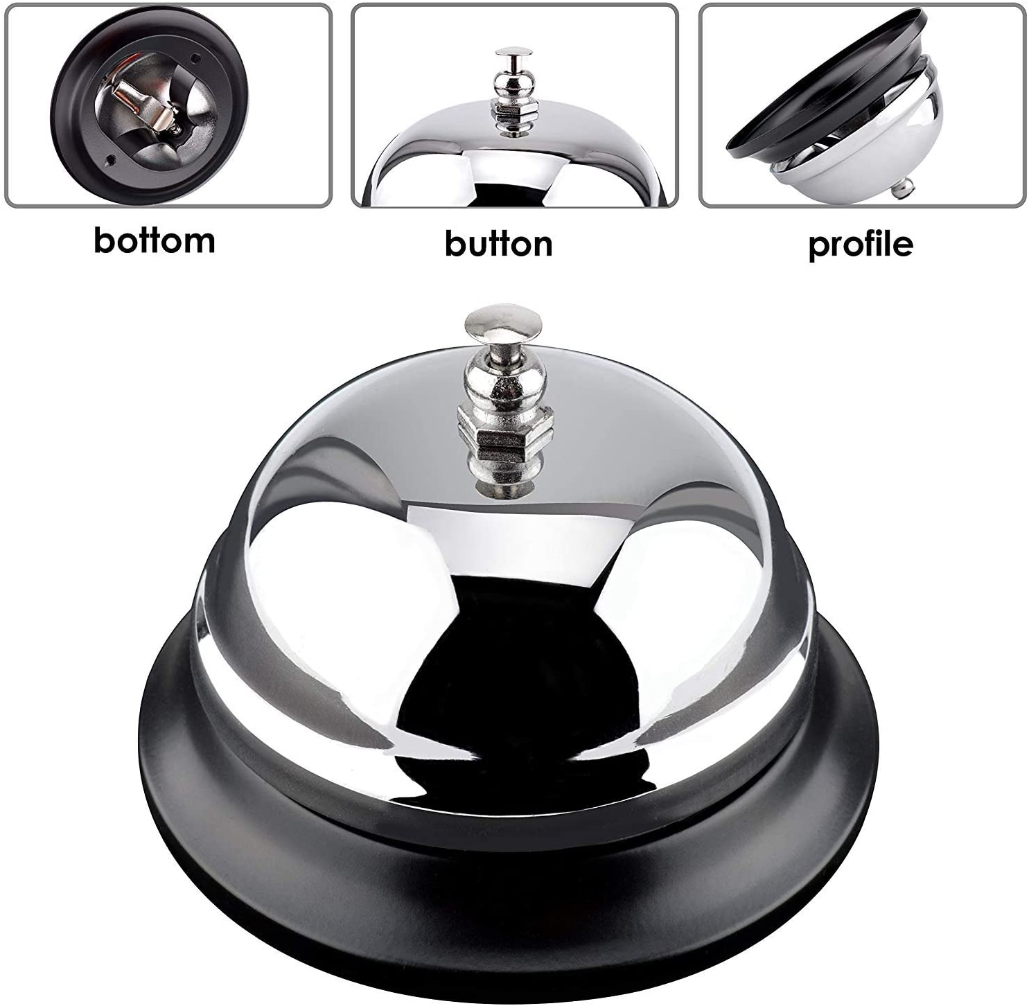 Rovtop Reception Call Bells Inch Cm Diameter Chrome Finish