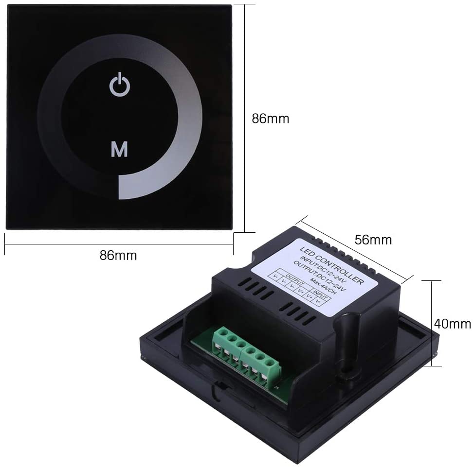 Dc V V Wall Mounted Touch Panel Controller Brightness Adjustable