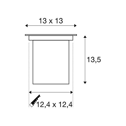 SLV recessed Floor Light DASAR 70 / Spot for Terrace, Outdoor spot, recessed Light Garden, Outdoor Floor Light / GU10 IP67 35W Stainless Steel - Image 4
