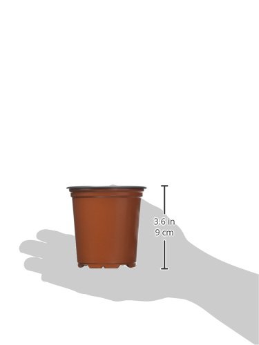 Nutley's 100 Pack of 9cm Durable, UV-Resistant Indoor/Outdoor Plastic Plant Pots Grey - Image 2