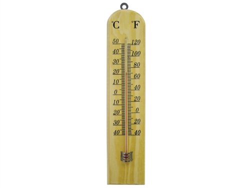 Faithfull THWOODSM 260mm Thermometer Wall Wood