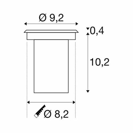 SLV Ground recessed Light DASAR® 920 / LED spot for Terrace, Outdoor Spotlight, recessed lamp Garden, Ground lamp for Outdoor / IP67 3000K 360lm Stainless Steel 40 Degrees - Image 3