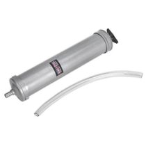 Sealey AK46 Oil Suction Syringe, Metal Body, 500ml, 368mm x 64mm x 78mm, Silver