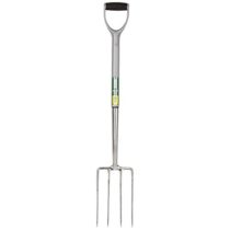 Draper 83753 Extra Long Stainless Steel Garden Fork with Soft Grip