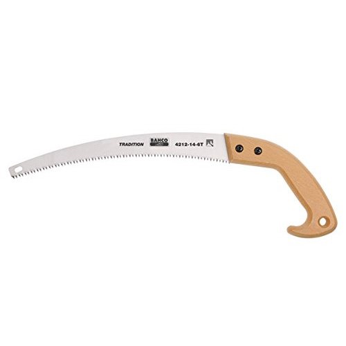 Bahco 4212-11-6T Pruning Saw Fileable with Wooden Handle, Silver/Brown, 280 mm