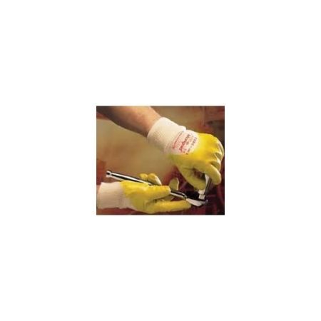 Ansell Nitrotough N230Y Oil-repellent gloves, mechanical protection, Yellow, Size 9 (Pack of 12 pairs)