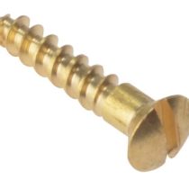 Forgefix RAH346BR Solid Brass Raised Head Slotted Wood Screw