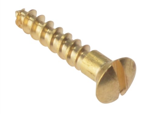ForgeFix Wood Screws - Solid Brass | 3/4" x 6 | Raised Head | Box 200