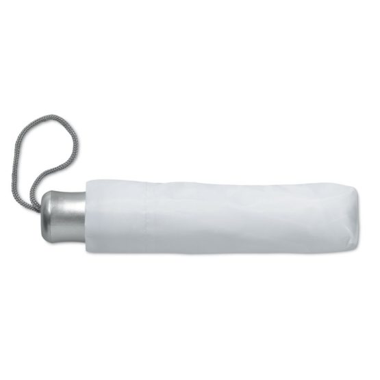 eBuyGB Mini Folding Compact with Pouch, Manual Opening Stick Umbrella, 94 cm, White - Image 2