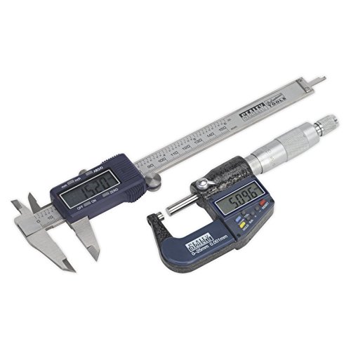 Sealey Ak9637D Digital Measuring Set 2Pc, Multicolour, 0mm-25mm