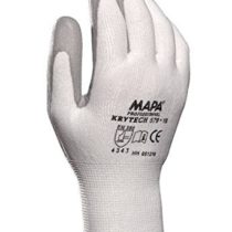 Krytech 579 PU Cut Resistant Gloves, Mens Protective Safety, Work Gloves, Mechanics, Workman, Builders, Site, Construction, (EN388) Anti Cut, White Size 7 Small (1 Pair) 579
