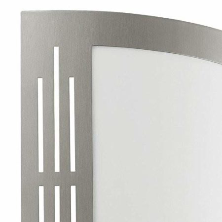 Eglo City 88144 External Wall Light/Stainless Steel and White Plastic/HV 1 x E27 15 W Bulb/Bulb Not Included/Safety Class IP33 / with Sensor / 24 x 27 cm - Image 4