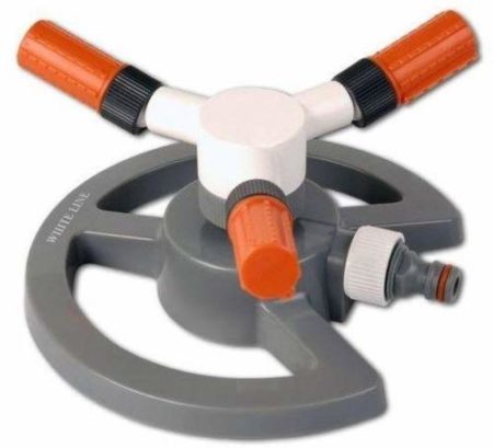Bradas Layflat WL EX-Z16 3-Arm Drehsprenger Circular Sprinkler Lawn Sprinkler Sprinkler Impulse Sprinkler 85 QM, grau, 10 x 10 x 5 cm