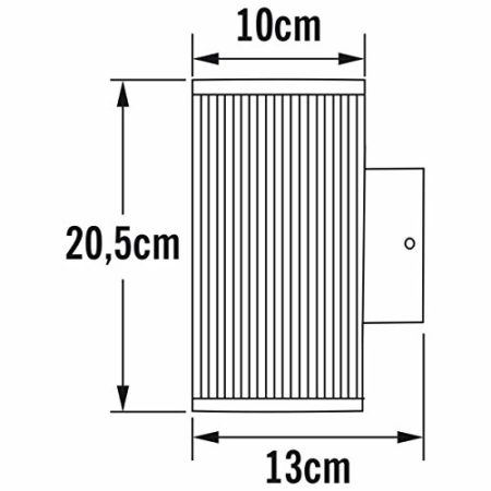 Konstsmide Siracusa Up and Down Outdoor Wall Light / 2 x 35 W GU10 Max Wall Lamp / Clear Glass Lens / IP44 / Outside Light Aluminium Grey, 7514-300 - Image 4