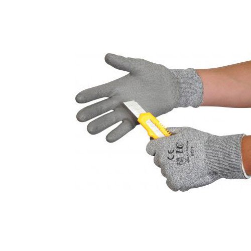 Ultimate Industrial PU300/08 PU300 Kutlass PU Coated Cut Resistant Work Gloves, 1 Pair, Size 8/Medium, Grey - Image 2