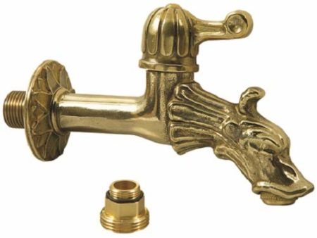 L'Artistica 77432-10 Brass Dragon Head Fountain Tap, 1/2 inch
