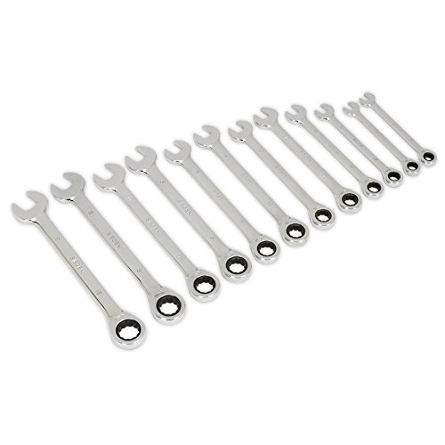 Siegen by Sealey 12pc Combination Ratchet Spanner Set - S0634