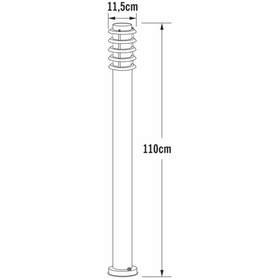Konstsmide 7562-000 Trento Pathway Outdoor 1 x 11 W E27 Max Wall Lamp/Frosted-Opal Lens IP44 / Outside Light Stainless Steel, Silver - Image 3