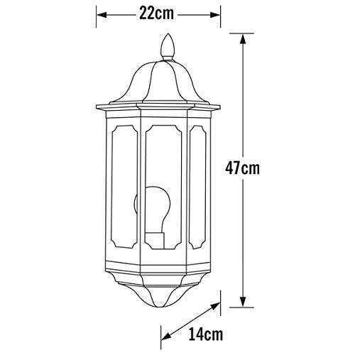 Konstsmide 566-750 Pallas Flush Outdoor Wall Light / 1 x 100 W E27 Max Wall Lamp / Smoked Acrylic Panel / Aluminium / IP23 / Black Outside Light - Image 4