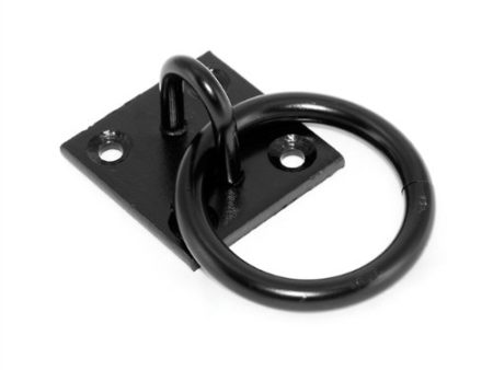 Faithfull FAICHBRING Black Jappaned Steel 8 mm Ring On Steel Plate 50 x 50 mm