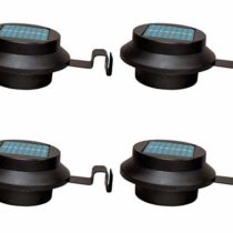Solarize Set of 4 Solar Gutter Fence Lights (White)