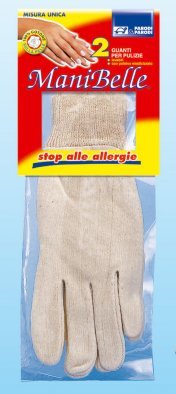 Pair of cotton gloves with cuffs X2, cotton hypoallergenic manibelle with cuff for cleaning, pair of cotton gloves with cuffs - Image 2