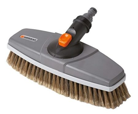 Gardena Washing Brush: Water-Bearing Cleaning Brush for the Clean System, also for Delicate Surfaces and the Car Wash Suitable (5570-20)