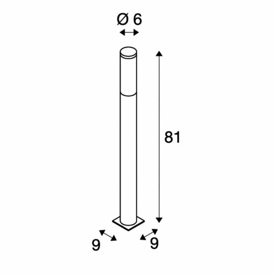 SLV Free-Standing Big Nails 80 Illumination for Paths, Walls, entrances, LED Outdoor Garden lamp / E27 IP44 15W Stainless Steel, 304, 15 W - Image 3