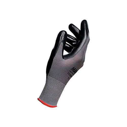 Ultrane 553 Black Nitrile Mens Work Gloves Mechanic Gloves Builders Gardening Construction Workman Site Tradesman Protective Safety Gloves Size 7 Small (1 Pair)