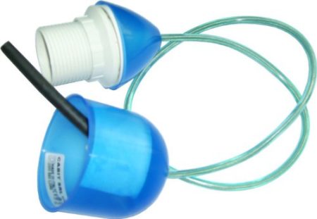 Electraline 70713 Plastic Mount with E27 Socket and 0.6 m Cable Blue