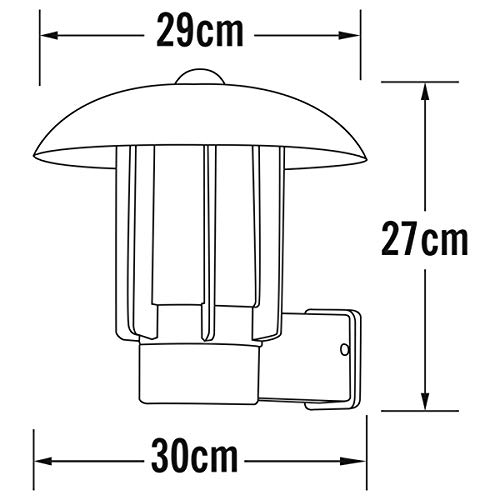 Konstsmide Handmade Outdoor Wall Lights Mains Powered/Heimdal Lantern/1 x 60 W E27 Max Wall Lamp/Opal Coloured Glass Globe/Solid - Image 4