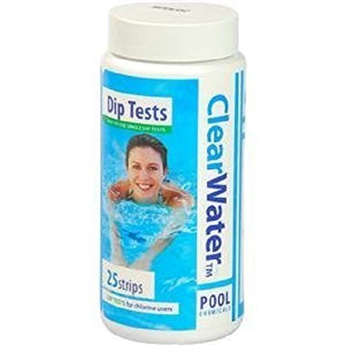 Clearwater CH0012 25 Dip Test Strips for Swimming Pool and Spa Treatment 