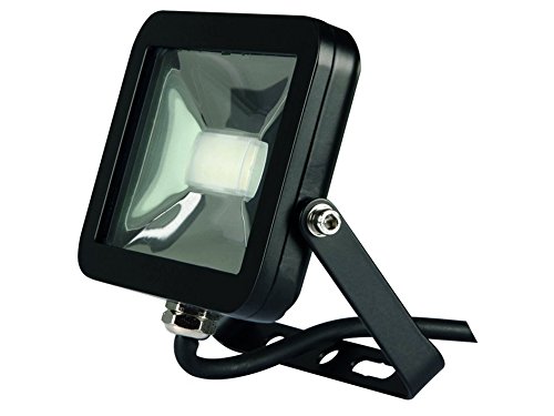 Perel Design LED Floodlight 10 Watt 7.5 x 6.5 x 14.5 cm, Black/LEDA4001NW B