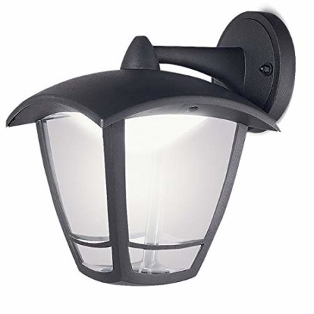 Luceco LED Top Arm Four Panel Coach Lantern, IP44 Rated, 8 W, Black - Image 2