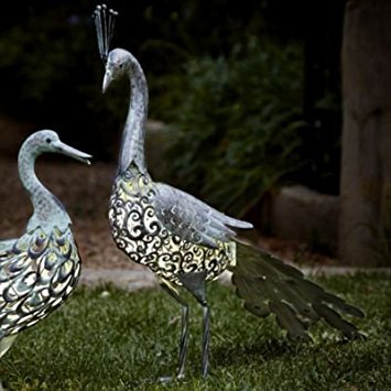 Altuna/bikain Smart Garden Products 1050740RS Solar Silhouette Peacock - Image 2