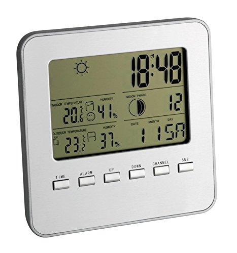 TFA Dostmann 35.1098 Quadro Digital Wireless Weather Station (silver)