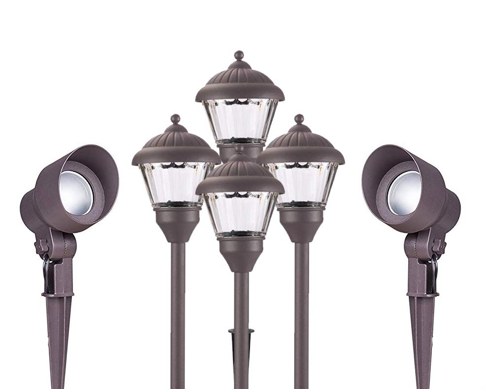 Lantern Low Voltage LED 6 Piece Garden Pathway Lighting Starter Kit