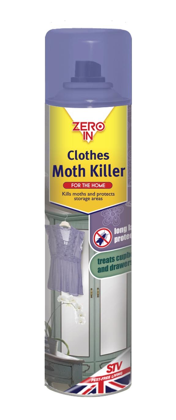 Zero In ZER434 Clothes Moth Killer, 300 ml Aerosol