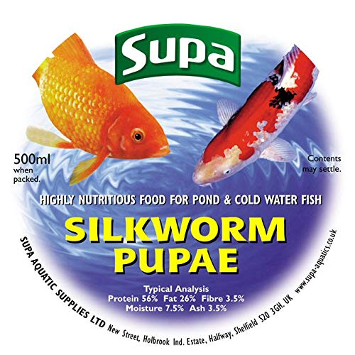 Supa Koi Silkworm Pupae, 1 Litre Bucket | A Highly Nutritious 100% Natural Protein Rich Treat Food For Koi And Other Pond Fish. - Image 2