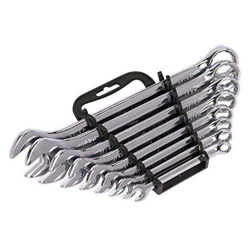 Sealey S0870 Whitworth Combination Spanner Set, Silver, 8 Pieces - Image 3