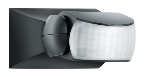 Steinel Infrared Motion Sensor IS 1 black, 120° Motion Detector, 10 m Range, IP54, max. 500 W or 4 LED Lights