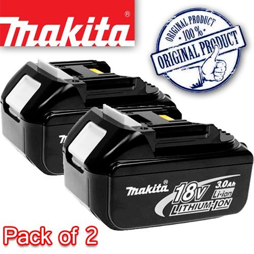 MAKITA BL1830 18.0V 3.0Ah Lithium-ion Battery (Pack of 2) (638409-2) - Genuine
