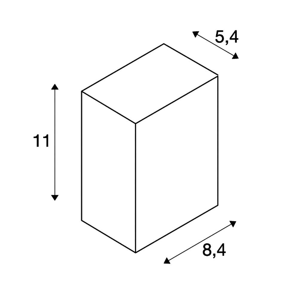 SLV Surface-Mounted Wall Light Quad 1 XL/Illumination for Walls, Paths, entrances, Surface-Mounted Outdoor Light - Image 3
