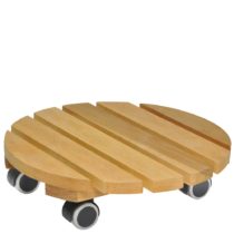 WAGNER Plant trolley NATURE 34 x 8 cm I For indoor use I Made of FSC®-certificated solid alder wood, nature oiled I Soft castors I Load capacity 100 kg I Made in EU - 20026201