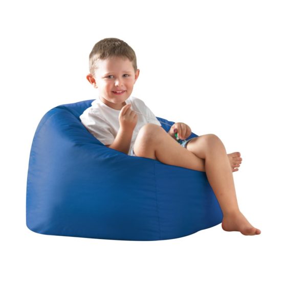 Bean Bag Bazaar Childrens Bean Bags – Blue, Large, 58cm x 56cm – Indoor ...