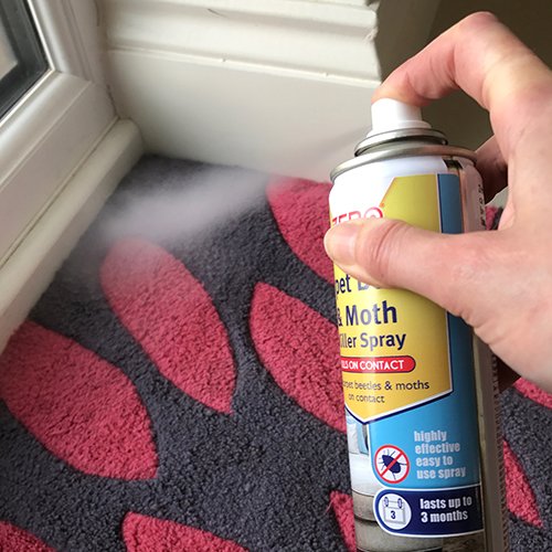 Zero In ZER977 Carpet Beetle and Moth Killer 300ml Aerosol (For Carpets, Upholstery and Surfaces) - Image 3