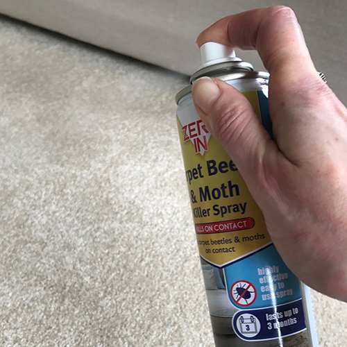 Zero In ZER977 Carpet Beetle and Moth Killer 300ml Aerosol (For Carpets, Upholstery and Surfaces