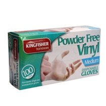 Marksman kgv6 powder free vinyl disposable gloves, medium, 100 pieces